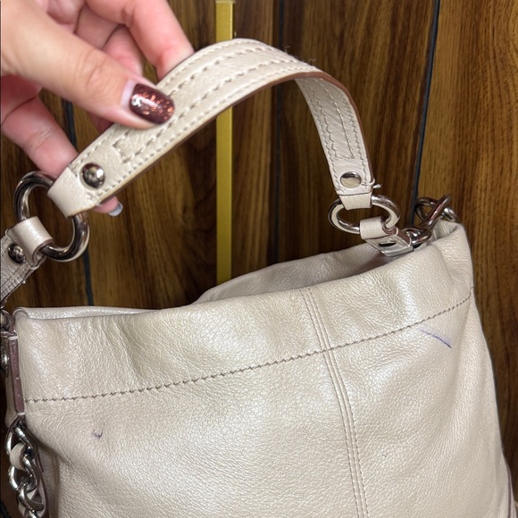 Coach Cream Brooke Hobo Soft Milled Leather Shoulder Bag - Picture 9 of 11